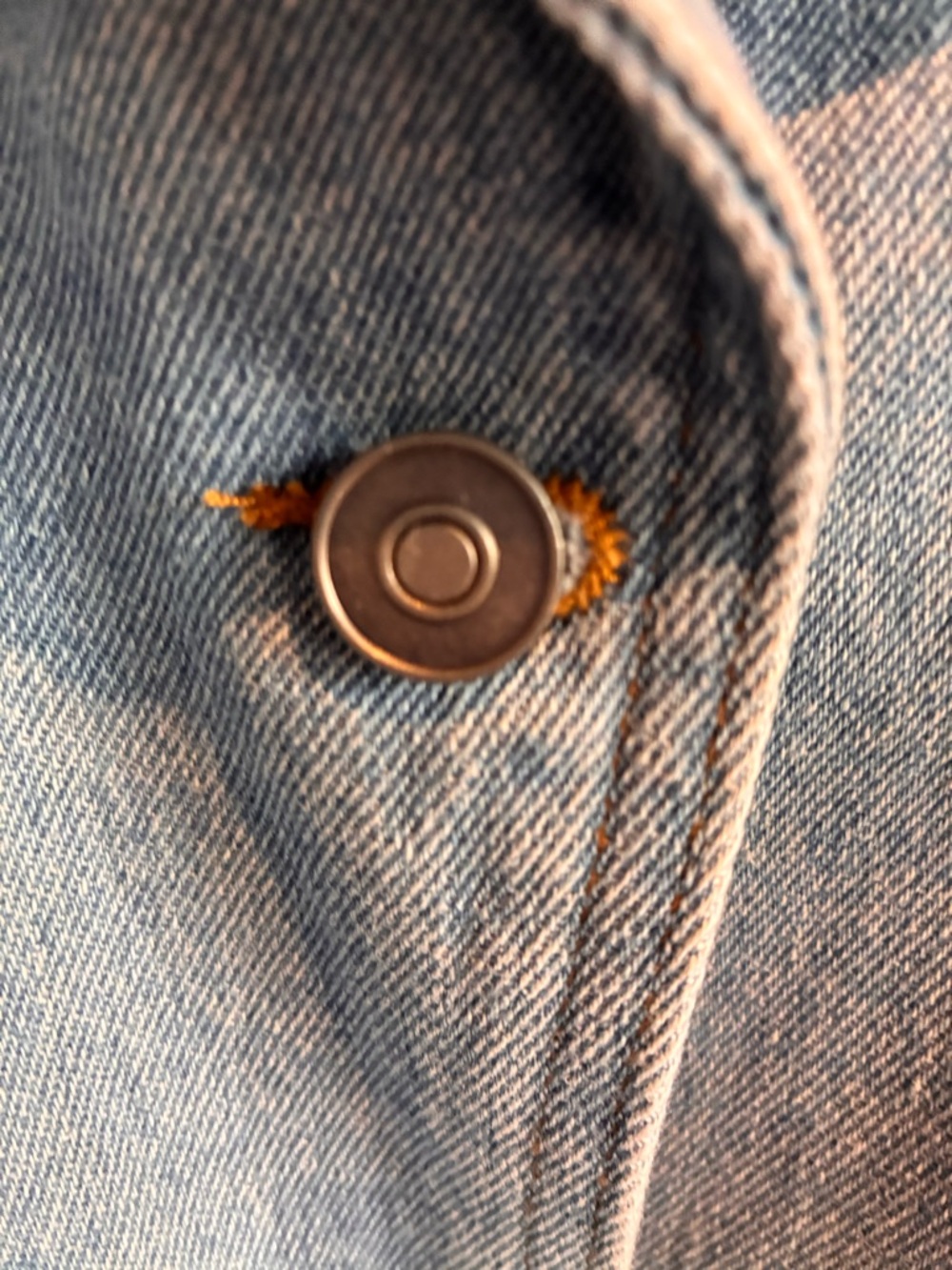 Vocal Light Blue Denim Top with Black Logo Tag - Picture 6 of 8